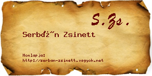 Serbán Zsinett névjegykártya